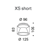 Drum Short (XS) led plafondlamp Serien Lighting 