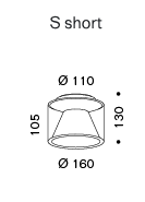 Drum Short (S) led plafondlamp Serien Lighting 