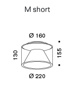 Drum Short (M) led plafondlamp Serien Lighting 