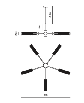 Ison C1298/5 hanglamp Aromas&nbsp;
