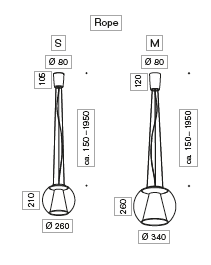 Draft Rope (M) led hanglamp Serien Lighting 