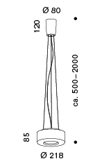 Curling (M) Acrylglas led hanglamp Serien Lighting 