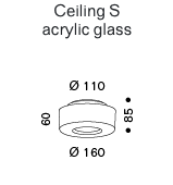 Curling (S) Acrylglas led plafondlamp Serien Lighting  