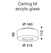 Curling (M) Acrylglas led plafondlamp Serien Lighting  