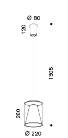 Drum Tube Long (M) led hanglamp Serien Lighting 