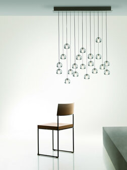 Multispot beluga F32 5 lichts hanglamp Fabbian 