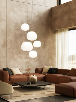 Lumi mochi led &Oslash;30&nbsp;cm hanglamp Fabbian 