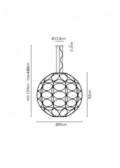 Giro &Oslash; 85 cm hanglamp Fabbian 