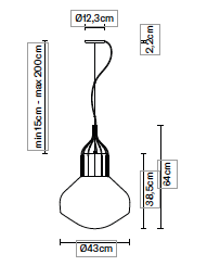 A&eacute;rostat &Oslash; 43 cm hanglamp Fabbian&nbsp;