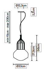 A&eacute;rostat &Oslash; 33 cm hanglamp Fabbian 