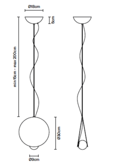 Akoya F61&nbsp;&Oslash; 30&nbsp;cm&nbsp;hanglamp&nbsp;Fabbian