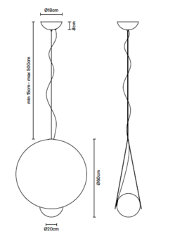 Akoya F61&nbsp;&Oslash; 60&nbsp;cm&nbsp;hanglamp&nbsp;Fabbian