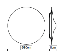 Acustica F58&nbsp;&Oslash; 60&nbsp;cm&nbsp;wandlamp&nbsp;Fabbian