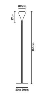 Bijou D75 vloerlamp Fabbian 