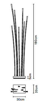 Giunco outdoor F14 vloerlamp Fabbian 