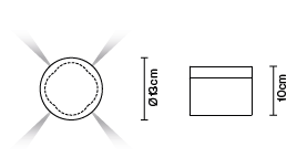 Jazz D52 wandlamp Fabbian