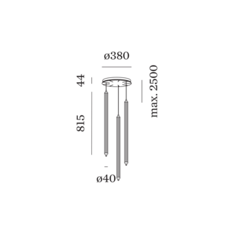 Flyra vertical 3.1 hanglamp Wever &amp; Ducre 