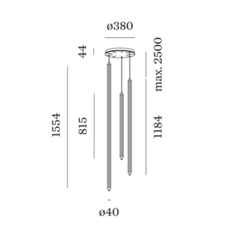 Flyra vertical 3.3 hanglamp Wever &amp; Ducre 