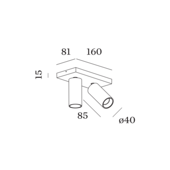 Pillo 2.0 par11 opbouwspot Wever &amp; Ducre 