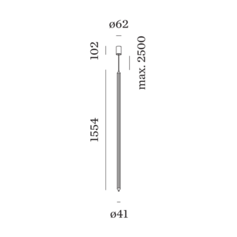 Flyra vertical 1.3 hanglamp Wever &amp; Ducre 