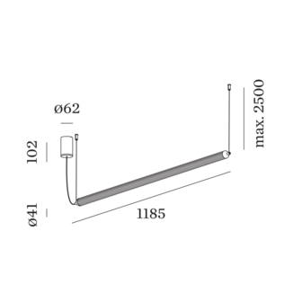 Flyra horizontal 1.2 hanglamp Wever &amp; Ducre 