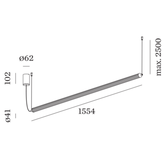 Flyra horizontal 1.3 hanglamp Wever &amp; Ducre 