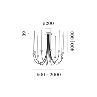 Oplia chandelier 1.0 hanglamp Wever &amp; Ducre 