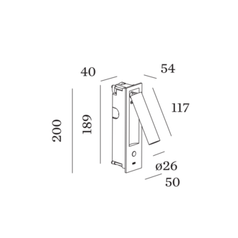 Match 1.0 snooze semi recessed wandlamp Wever &amp; Ducre 