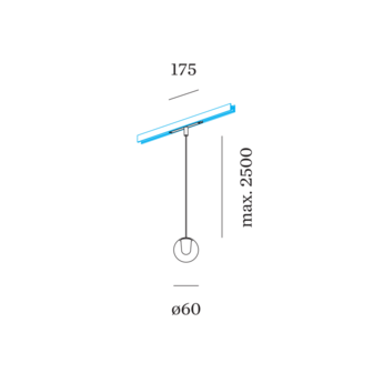 Oplia 1.0 on strex rail hanglamp Wever &amp; Ducre 