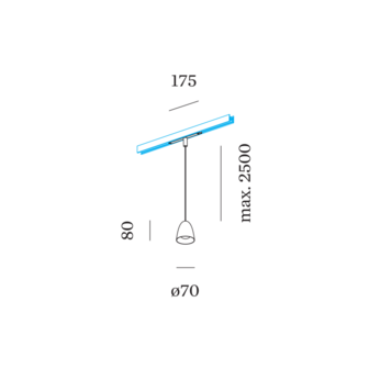 Cozy cone 2.0 on strex rail hanglamp Wever &amp; Ducre 