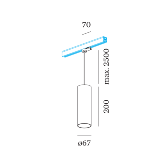 Ray 2.0 on track (3-fase) gu10 hanglamp Wever &amp; Ducre 