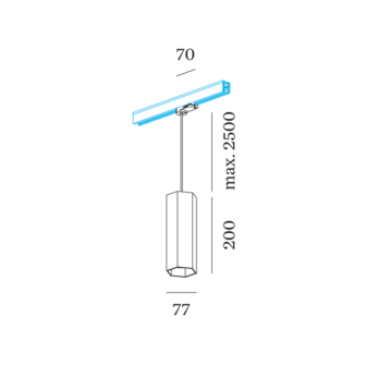 Hexo 2.0 on track (3-fase) gu10 hanglamp Wever &amp; Ducre 