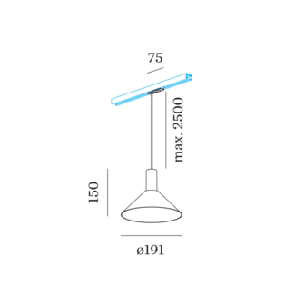 Odrey 1.7 on track (1-fase) gu10 hanglamp Wever &amp; Ducre 