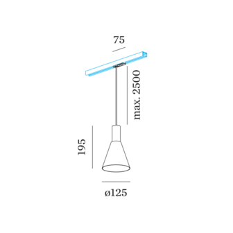 Odrey 1.4 on track (1-fase) gu10 hanglamp Wever &amp; Ducre 