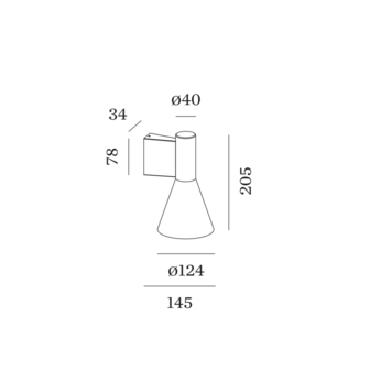 Odrey 1.4 gu10 wandlamp Wever &amp; Ducre 