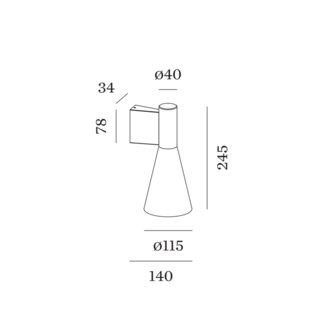  Odrey 1.5 gu10 wandlamp Wever &amp; Ducre 