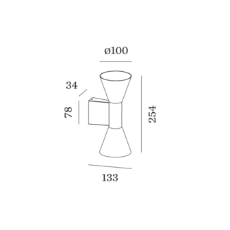 Odrey 2.3 gu10 wandlamp Wever &amp; Ducre 
