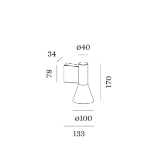 Odrey 1.3 gu10 wandlamp Wever &amp; Ducre 