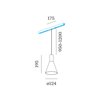 Odrey 1.4 led on strex rail hanglamp Wever &amp; Ducre 