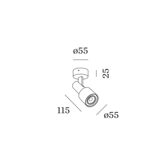 Sara on base 1.0 gu10 opbouwspot - Wever &amp; Ducre 