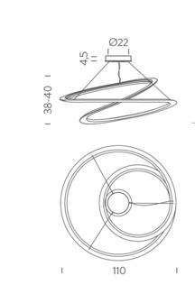 Kepler downlight hanglamp Nemo Lighting 