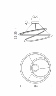 Kepler minor downlight hanglamp Nemo Lighting 
