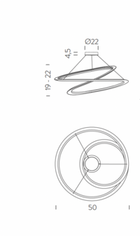 Kepler petite downlight hanglamp Nemo Lighting 