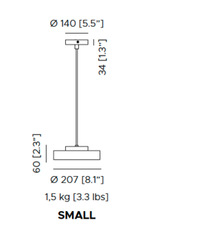 Discus so small hanglamp Contardi