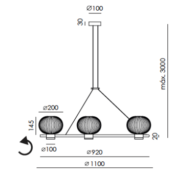 Irzo C1353/6 hanglamp Aromas&nbsp;