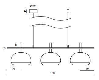 Cloud C1345/3 hanglamp Aromas&nbsp;