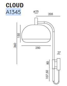 Cloud A1345 wandlamp Aromas&nbsp;