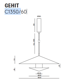 Gehit&nbsp;&Oslash; 60&nbsp;cm C1350/60 hanglamp Aromas 
