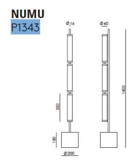 Numu P1343 vloerlamp Aromas&nbsp;