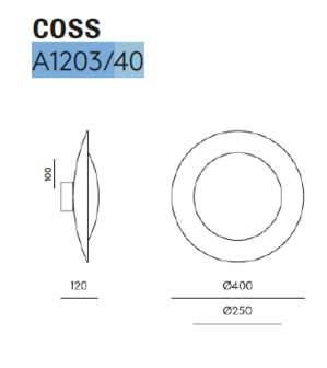 Coss &Oslash; 40&nbsp;cm A1203/40 wandlamp Aromas 